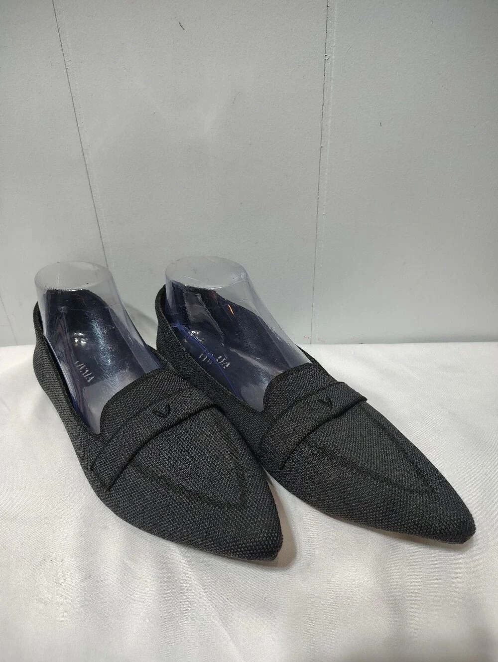 VIVAIA Amelia 2.0 Charcoal Pointed Toe Loafer Knit Flats 40.5 9/9.5